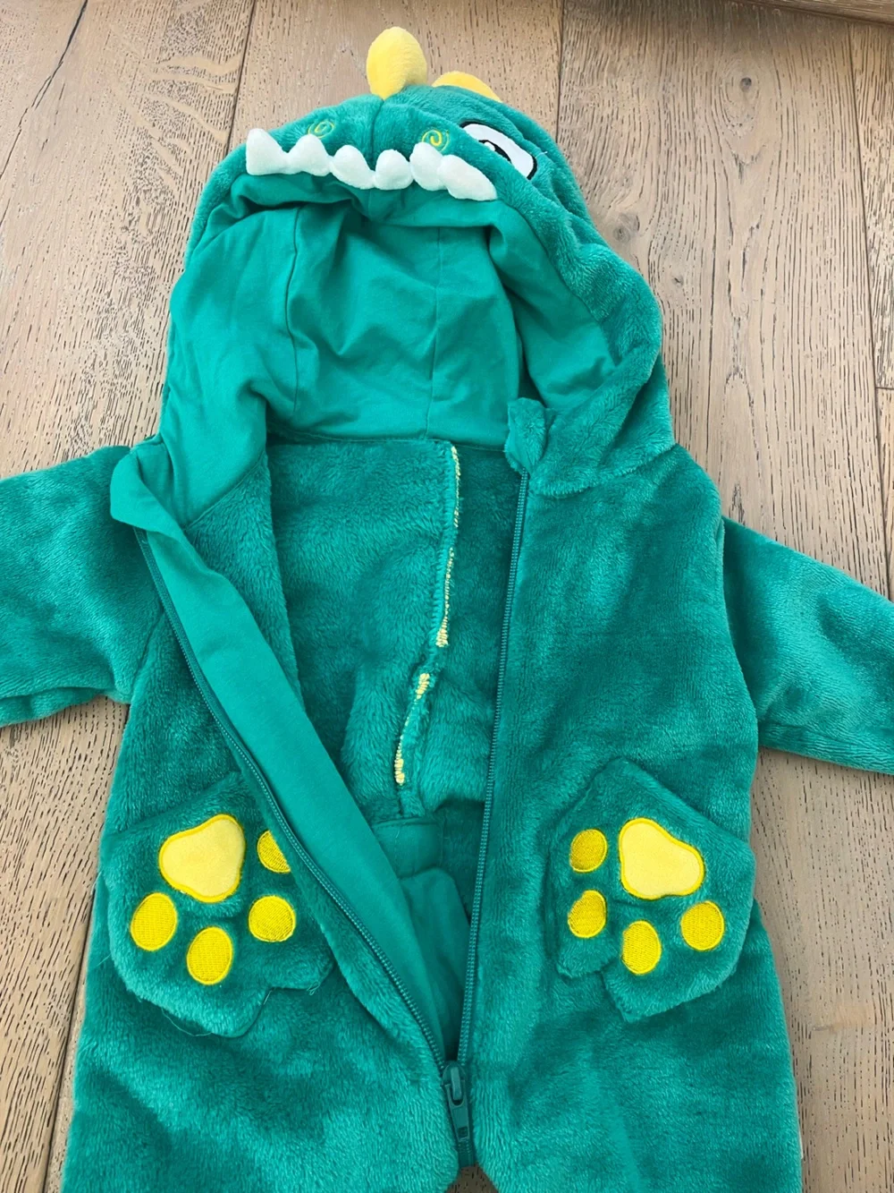 Dinosaur Costume Baby Boy Girl Halloween Dress Up Animal Hooded Romp 3-6 months